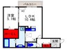 飛鳥Ⅲ 1LDKの間取り
