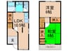 堀上町戸建 2LDKの間取り