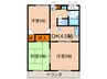 メロディハイツ高槻Ⅱ 3DKの間取り