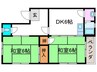 小畑川ハイツ 2DKの間取り