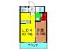 アンプルールフェールベレーザ 1LDKの間取り