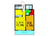 アンプルールフェールベレーザ 1LDKの間取り