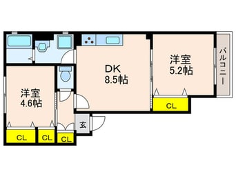 間取図 クリエオーレ上島町