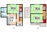 東石切1丁目戸建 3DKの間取り