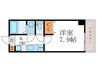 プラムズ天神 1Kの間取り