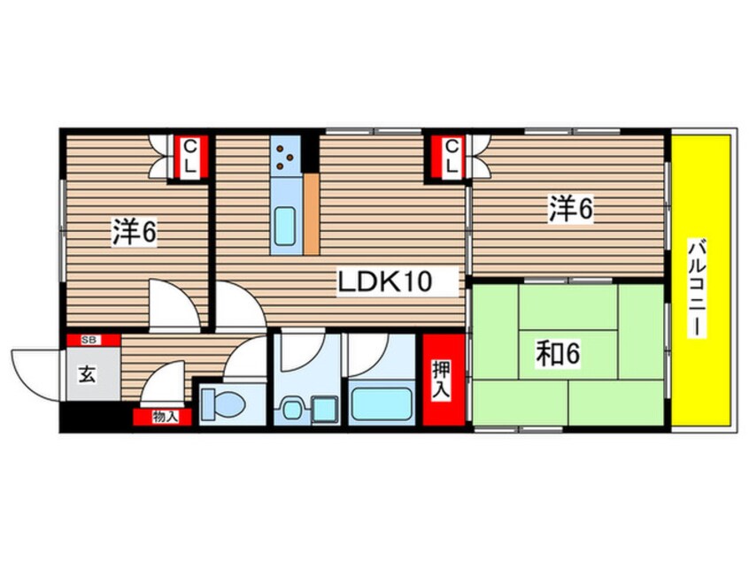 間取図 グランドハイツ嵯峨野