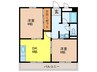 第２グリーンハイツ 2DKの間取り
