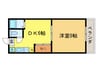 和田ハイツ 1DKの間取り