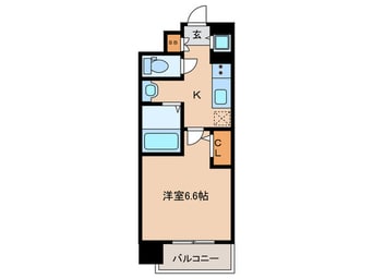 間取図 グランカリテ天神橋（501)