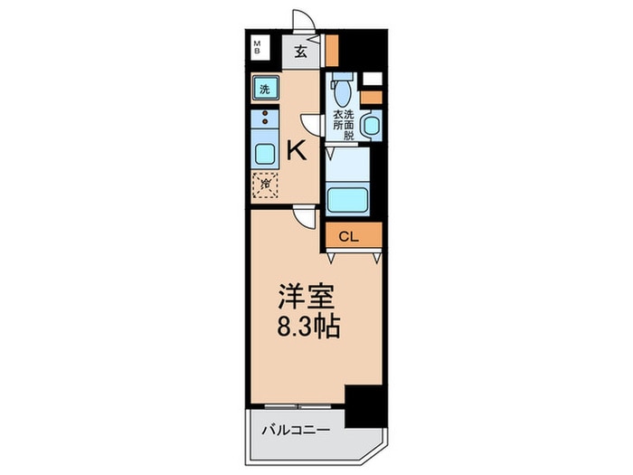 間取り図 パークアクシス四ツ橋