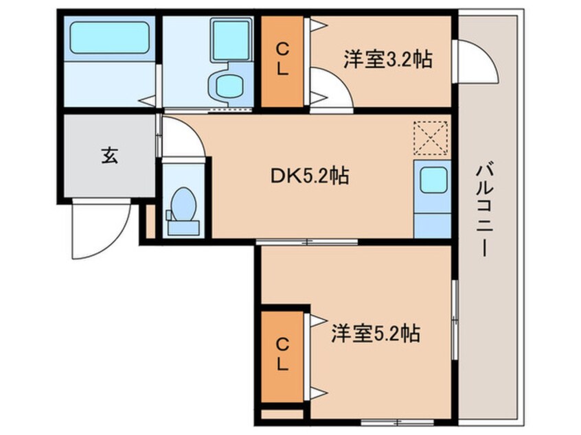 間取図 グロースコート恵我ノ荘