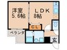 フジパレス沢ノ町 1LDKの間取り