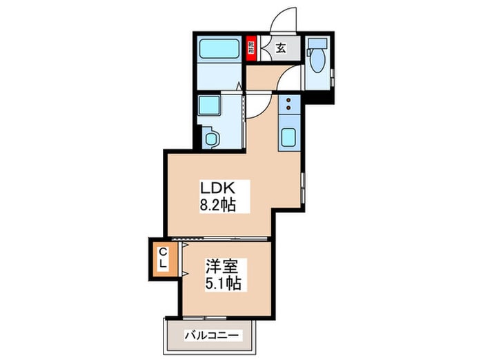 間取り図 クリエオーレ大蓮東Ⅰ