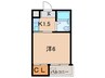 シンセイドルフ 1Kの間取り