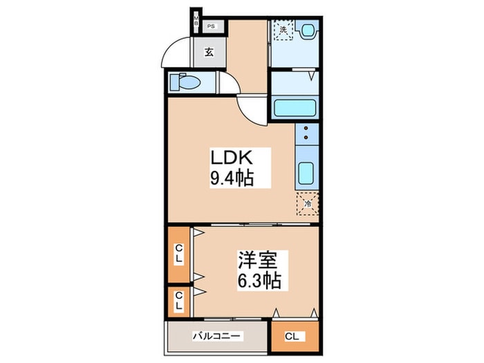 間取り図 フジパレス北野田V番館