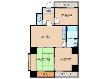 間取図 カドノハイツⅡ