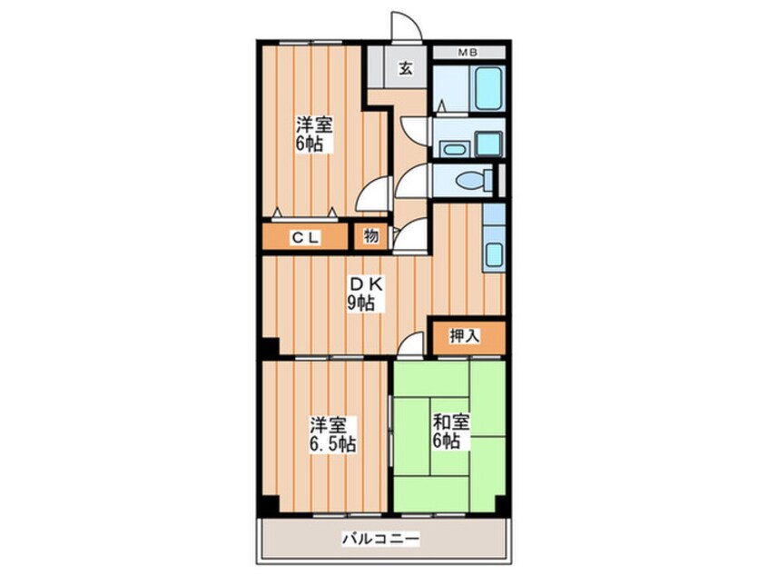 間取図 ルミエ－ル高柳