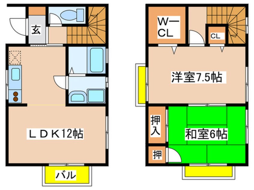 間取図 根岸テラスハウス