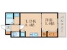プリエ深草 1LDKの間取り