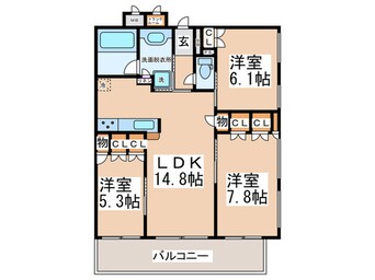 間取図 ｸﾞﾗﾝｽｲｰﾄ阿倍野駅前ﾛｰﾚﾙｺｰﾄ(602)