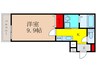 フジパレス沢良宜東Ⅱ番館 1Kの間取り