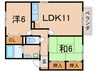 コ－ポはおりやＡ 2LDKの間取り