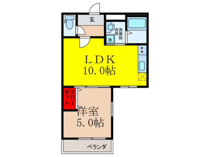 間取図 フジパレス沢良宜東Ⅴ番館