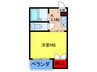 シミズ21 1Kの間取り