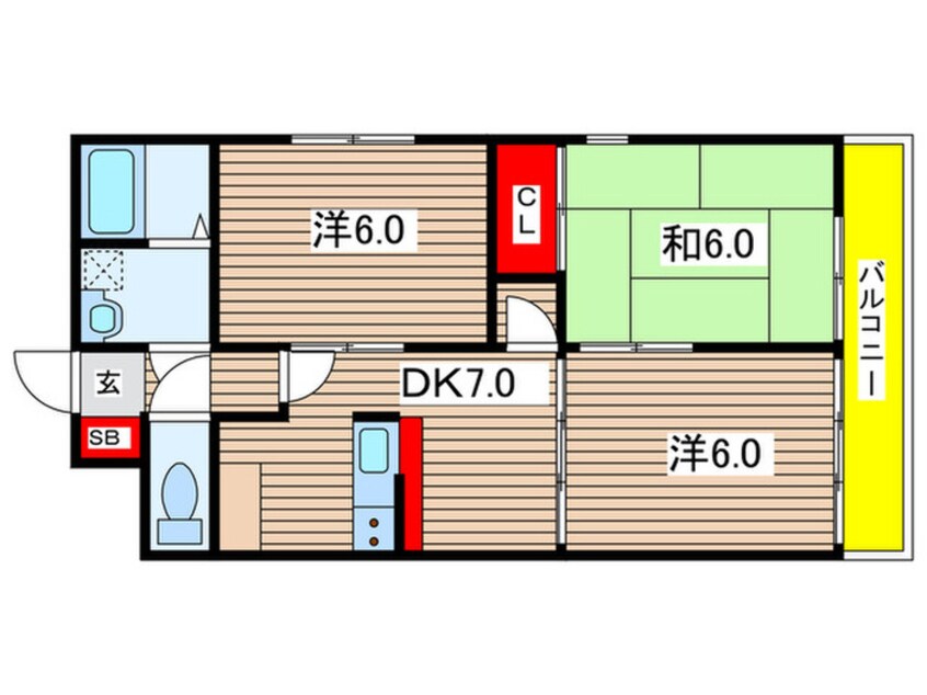 間取図 カサグランデ嵯峨野