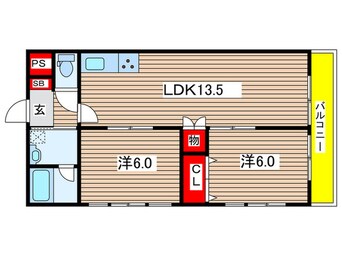 間取図 カサグランデ嵯峨野