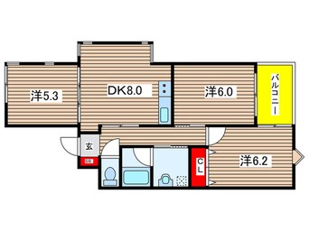 間取図 カサグランデ嵯峨野