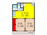 ア－ク茨木 2LDKの間取り