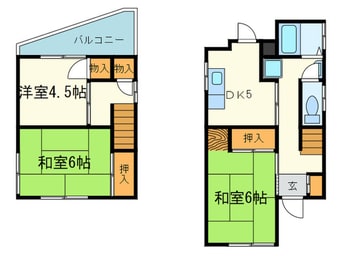 間取図 魚住町清水貸家