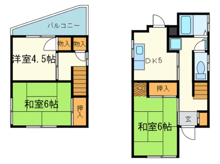 間取図 魚住町清水貸家
