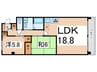 ローズプレイスヨシタ 2LDKの間取り