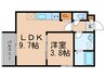 MARL天王寺東 1LDKの間取り