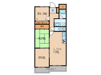 間取図 シャトレ鳴尾