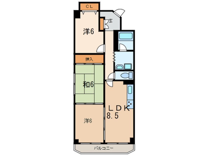 間取図 シャトレ鳴尾