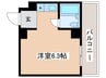 シロハイヌ千代崎 1Rの間取り