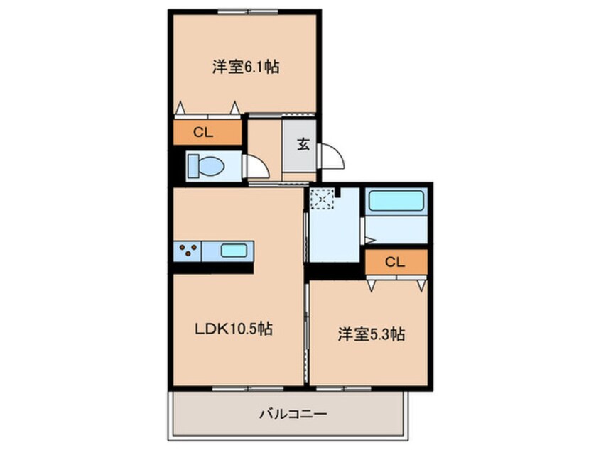 間取図 エール北花山