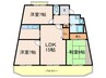 箕面リビエ－ルハイツ２nd 3LDKの間取り
