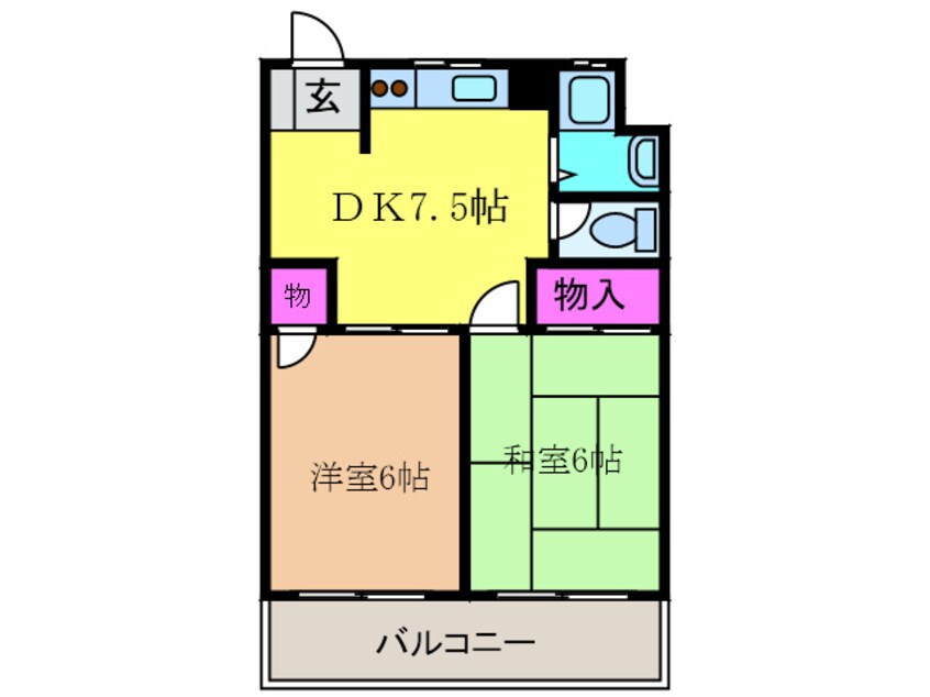 間取図 共栄マンション服部