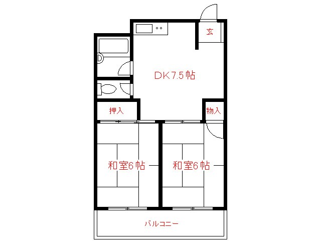 間取り図 共栄マンション服部