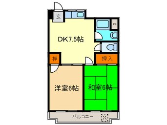 間取図 共栄マンション服部