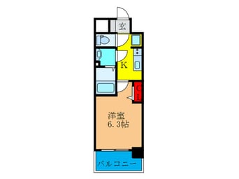 間取図 ﾌﾟﾚｻﾝｽ淡路駅前（203）