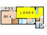 D-room WEST PARK　西宮北口 1LDKの間取り