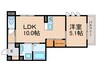 D-room WEST PARK　西宮北口 1LDKの間取り