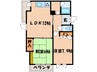 ハウスローゼンガーデン 2LDKの間取り