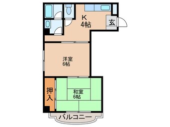 間取図 プレアール弁天