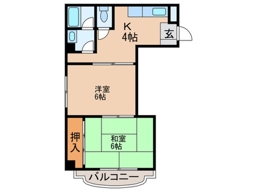 間取図 プレアール弁天